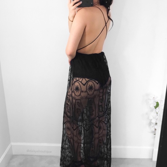 ✨ Coachella black lace maxi dress ✨ - Picture 5 of 5